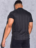Chemise manches courtes texturée