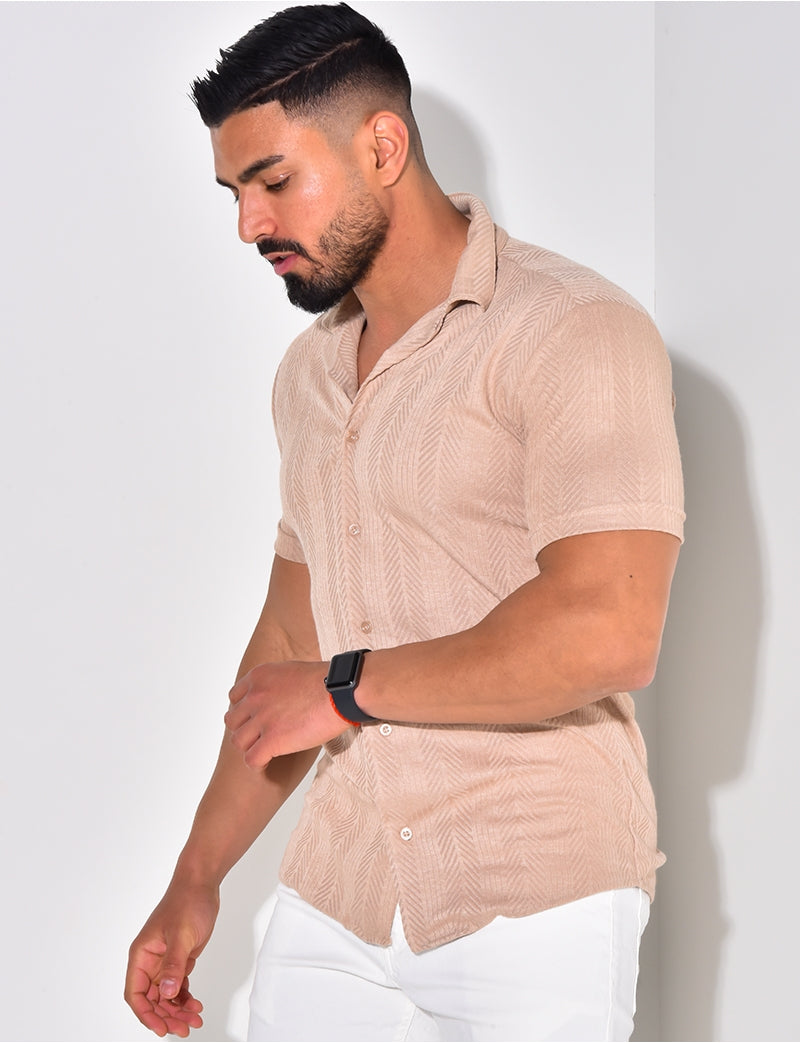 Chemise manches courtes texturée