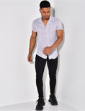 Chemise manches courtes texturée