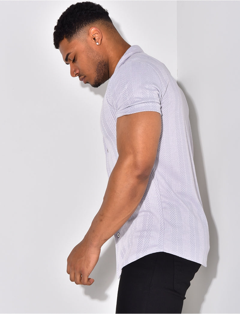 Chemise manches courtes texturée