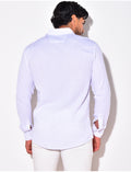 Chemise manches longues en lin à poche