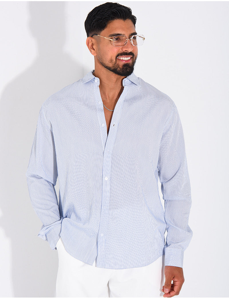 Chemise manches longues à rayures