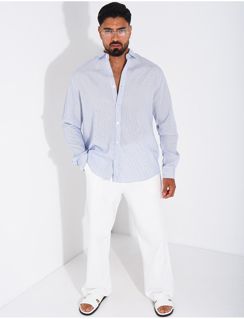 Chemise manches longues à rayures