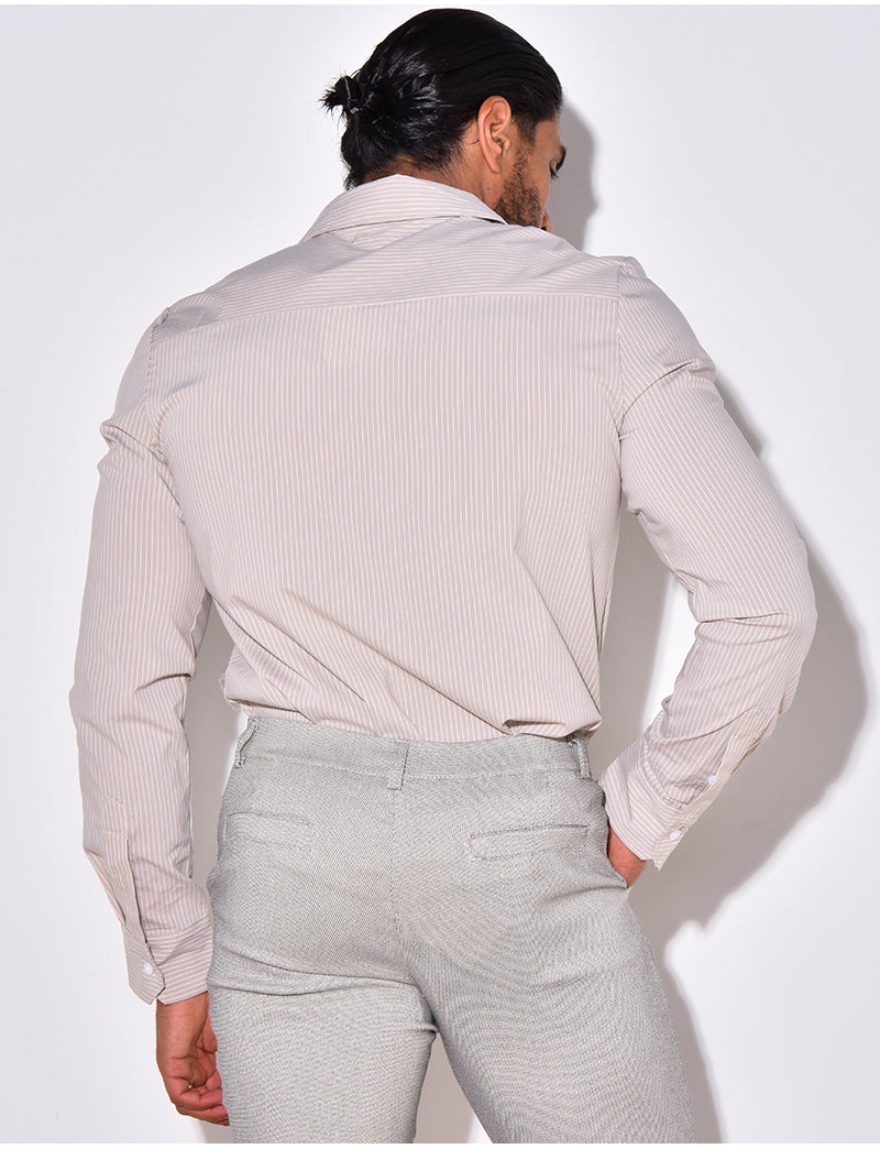 Chemise manches longues à rayures