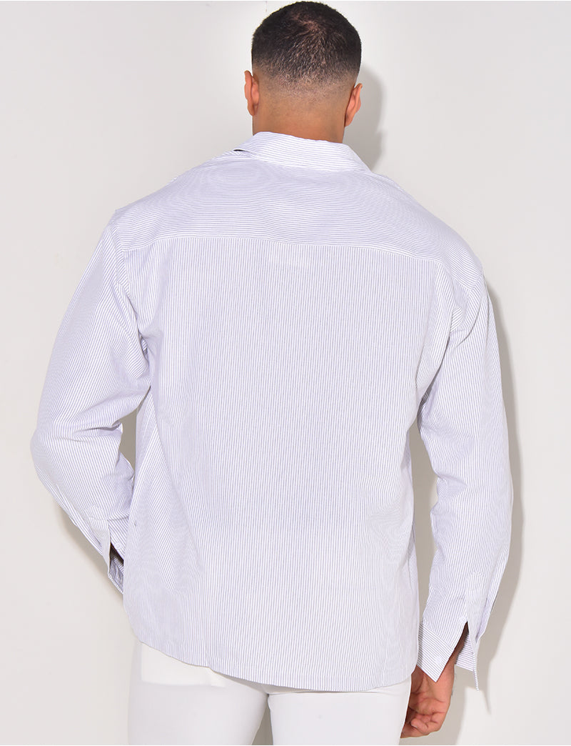 Chemise manches longues à rayures