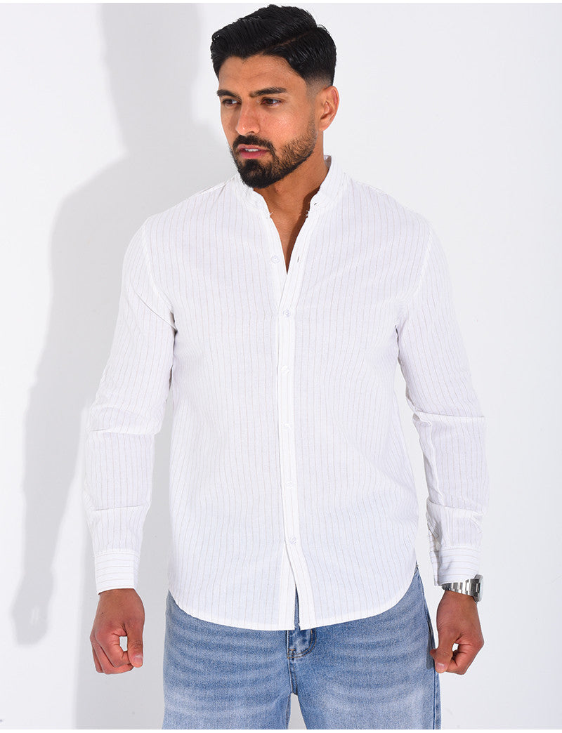Chemise manches longues à rayures