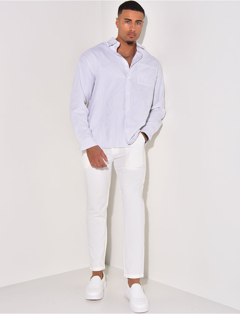 Chemise manches longues à rayures