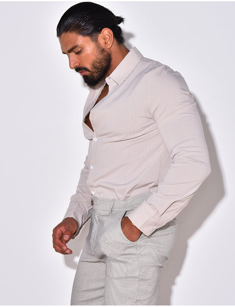 Chemise manches longues à rayures