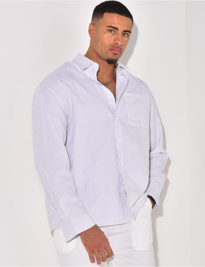 Chemise manches longues à rayures