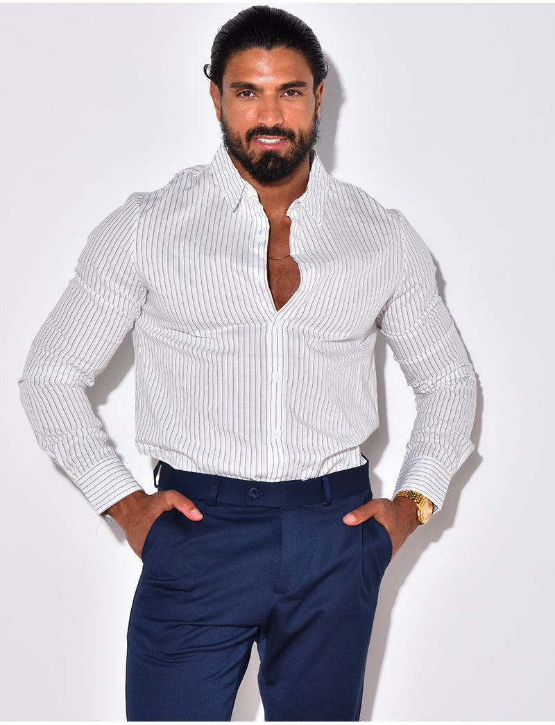 Chemise manches longues à rayures