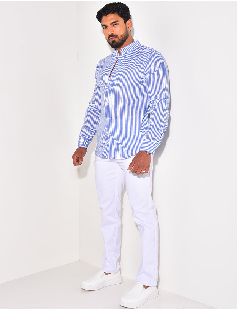 Chemise manches longues à rayures