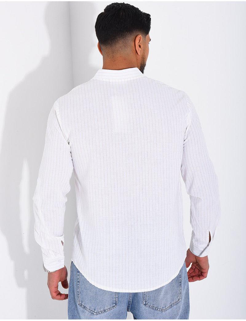 Chemise manches longues à rayures