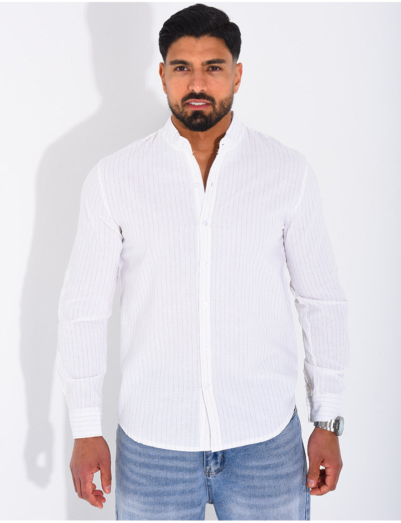 Chemise manches longues à rayures