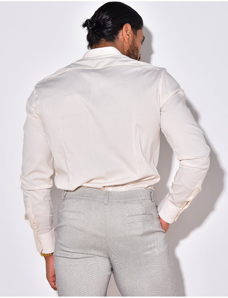 Chemise manches longues col rond
