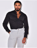 Chemise manches longues col rond