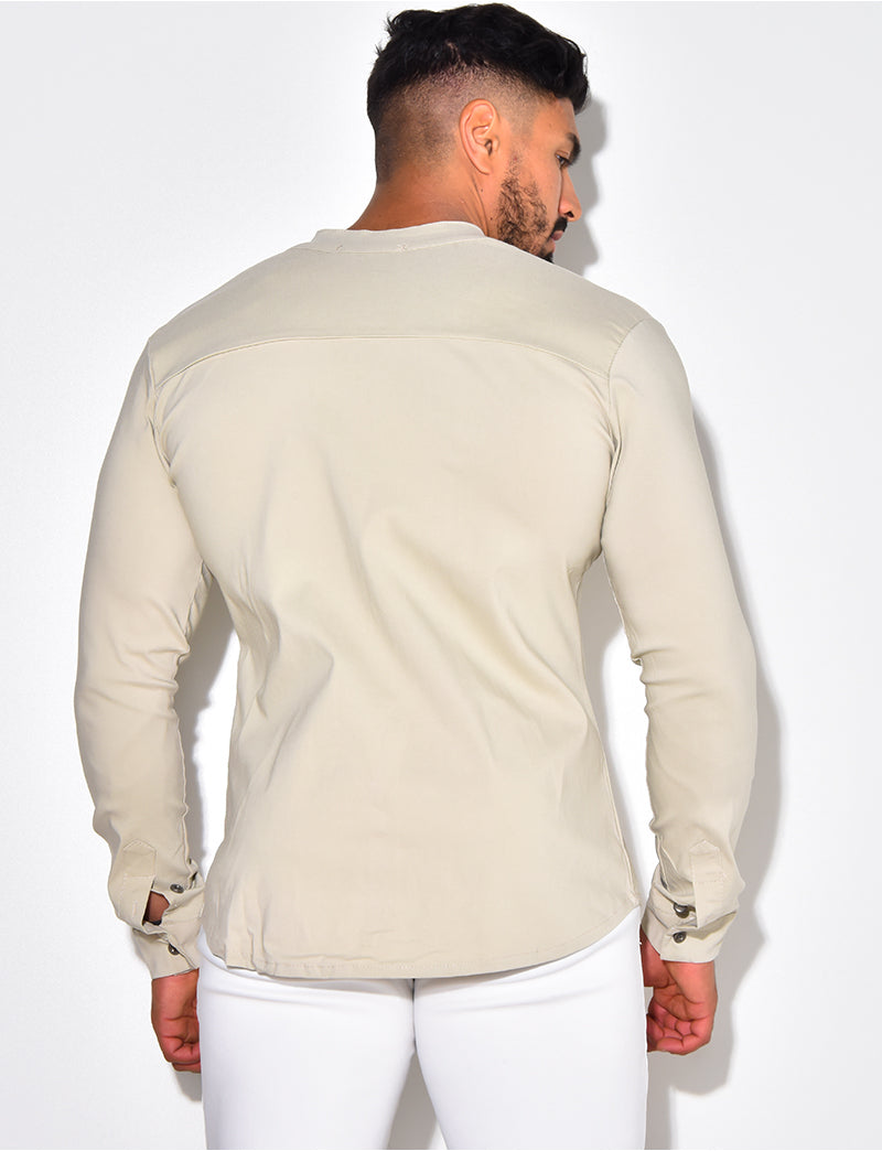 Chemise manches longues col rond