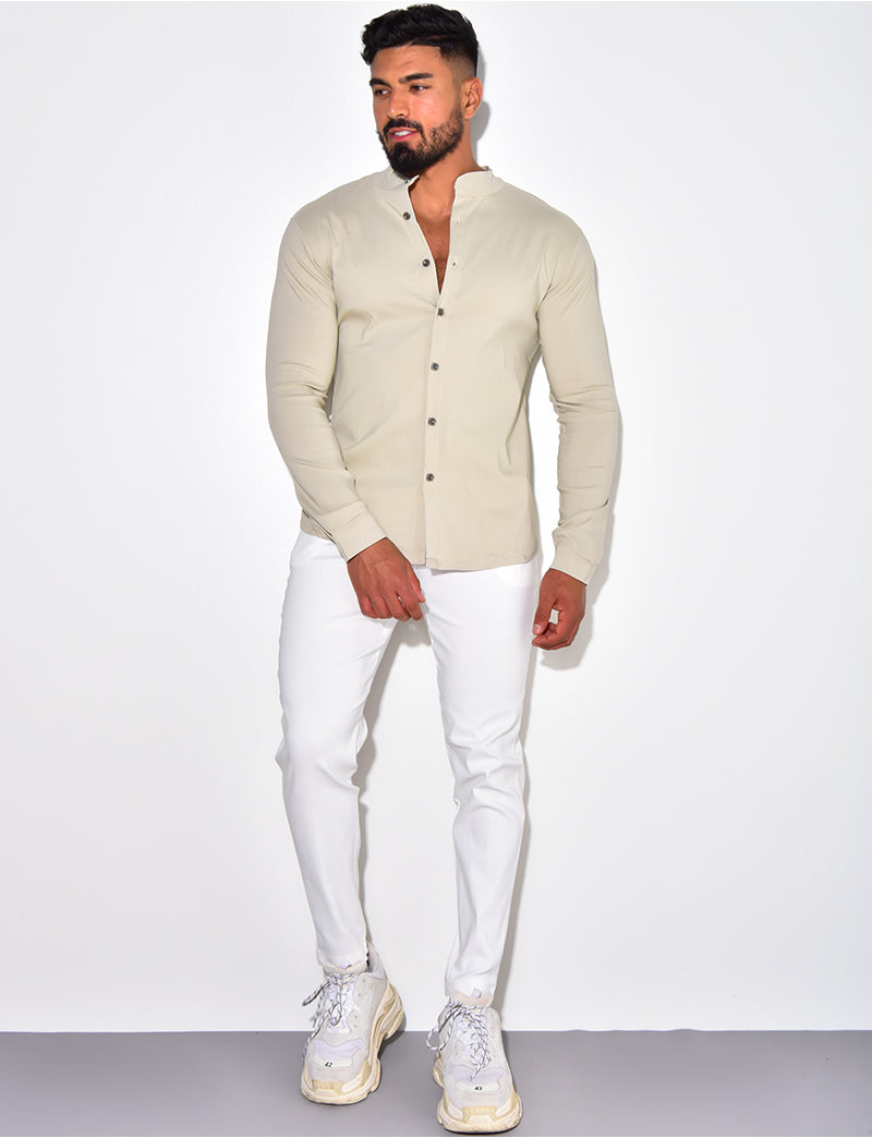 Chemise manches longues col rond