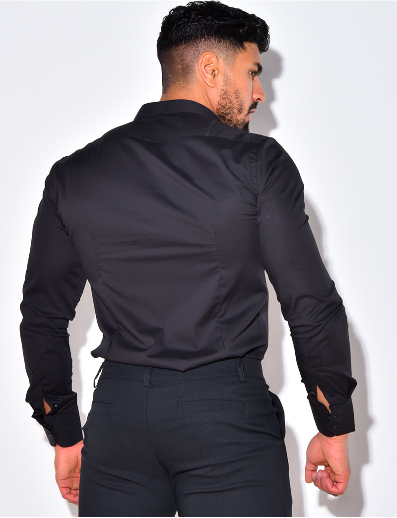 Chemise manches longues col rond