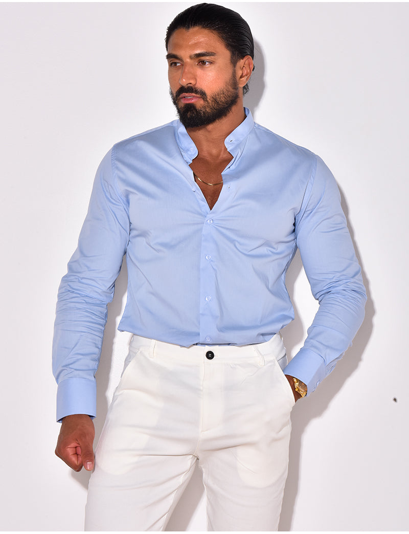 Chemise manches longues col rond
