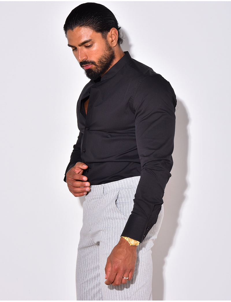 Chemise manches longues col rond