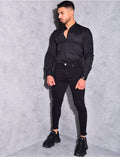 Chemise manches longues col rond