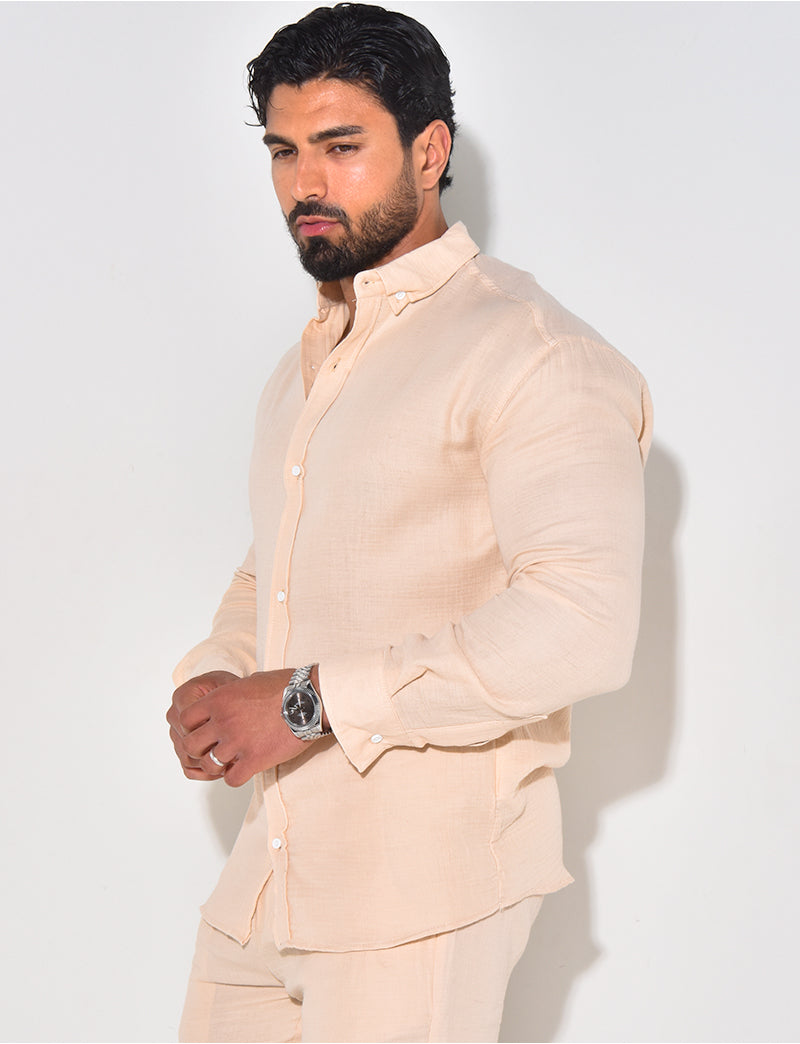 Chemise manches longues en coton