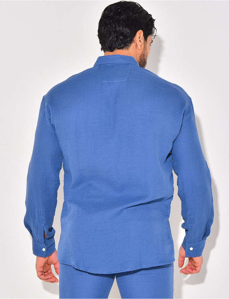 Chemise manches longues en coton