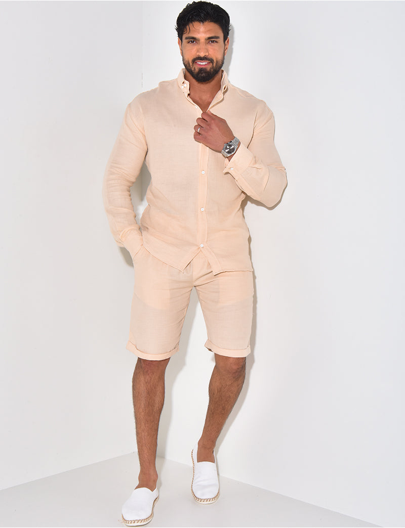 Chemise manches longues en coton