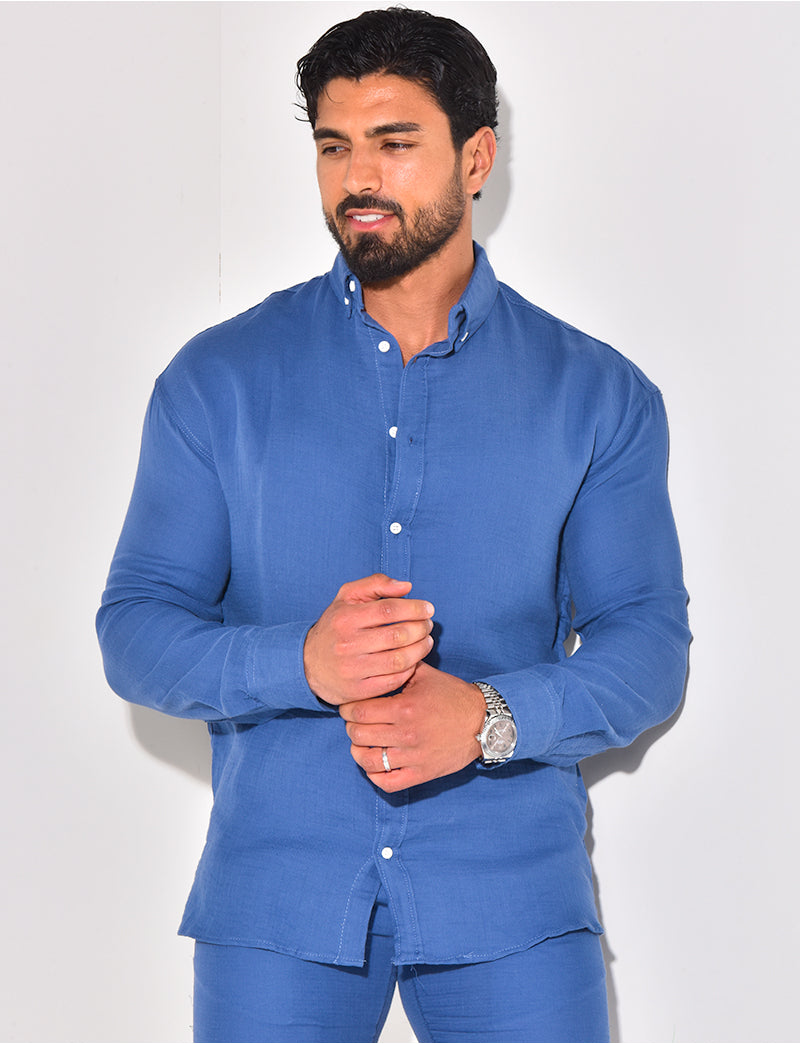 Chemise manches longues en coton