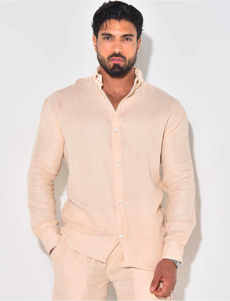 Chemise manches longues en coton
