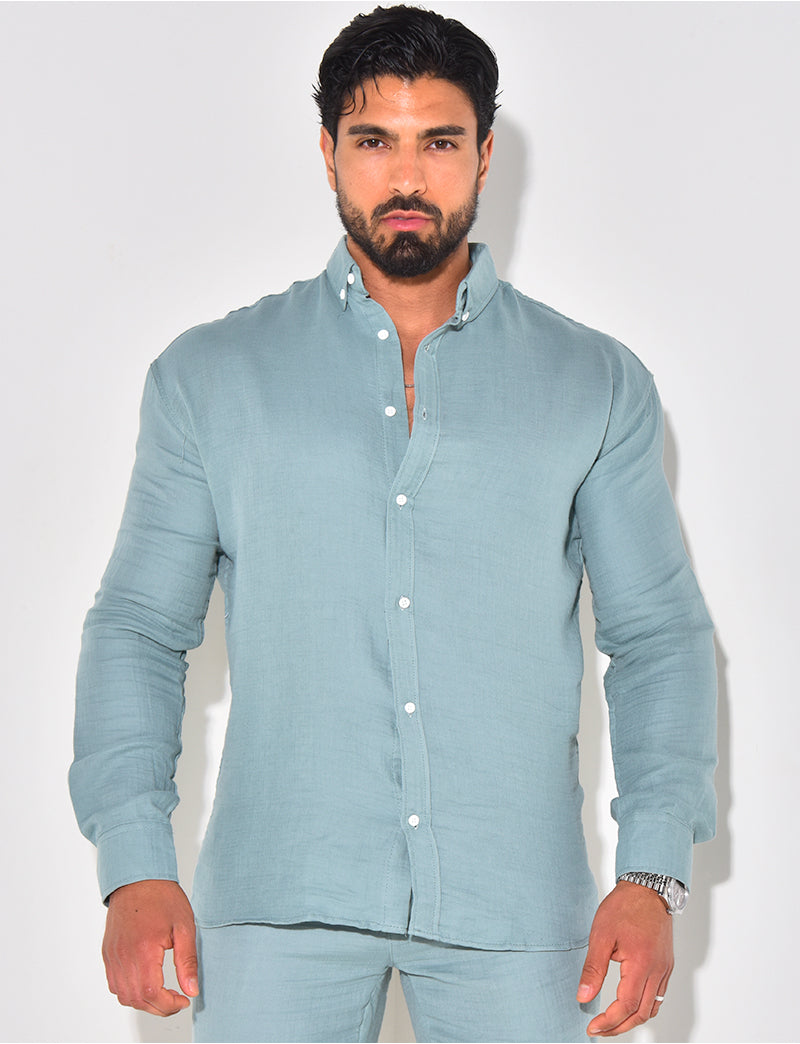Chemise manches longues en coton