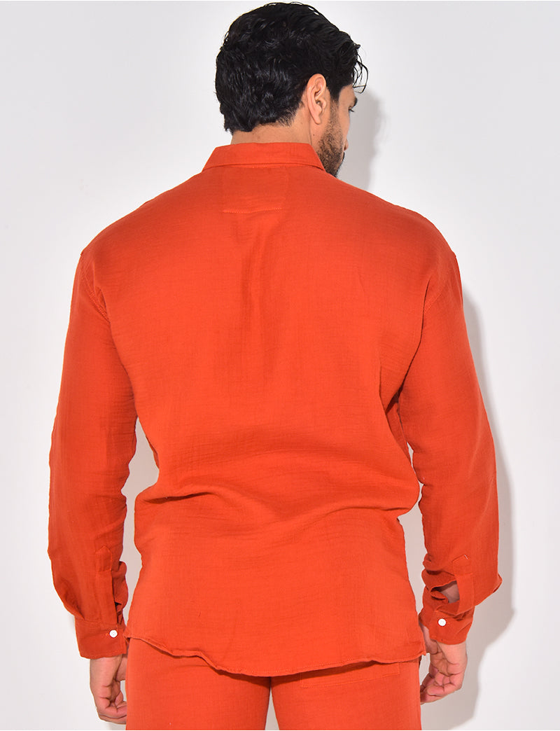 Chemise manches longues en coton