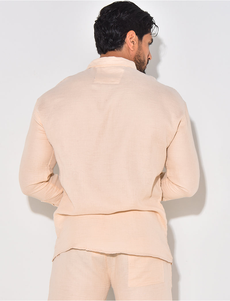 Chemise manches longues en coton
