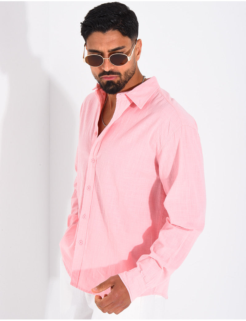Chemise manches longues en lin