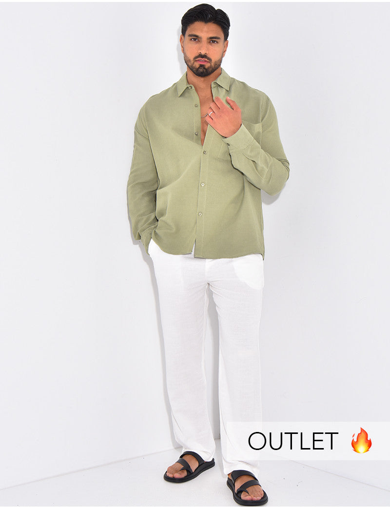 Chemise manches longues en lin
