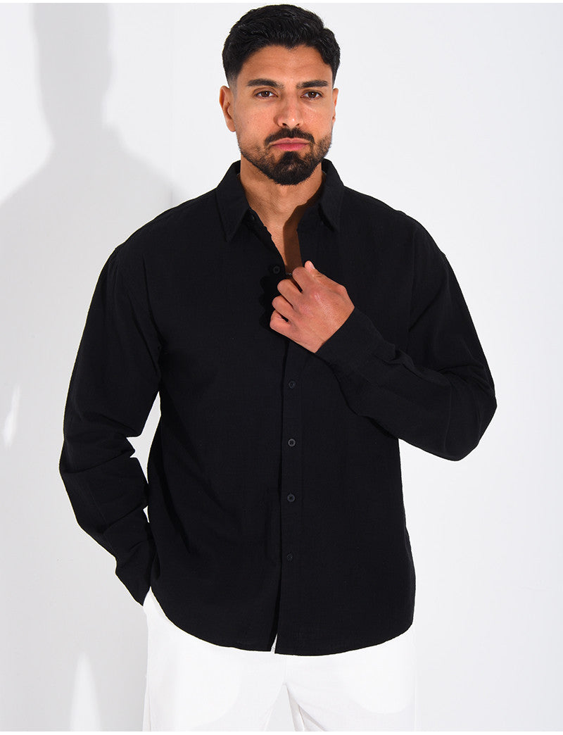 Chemise manches longues en lin