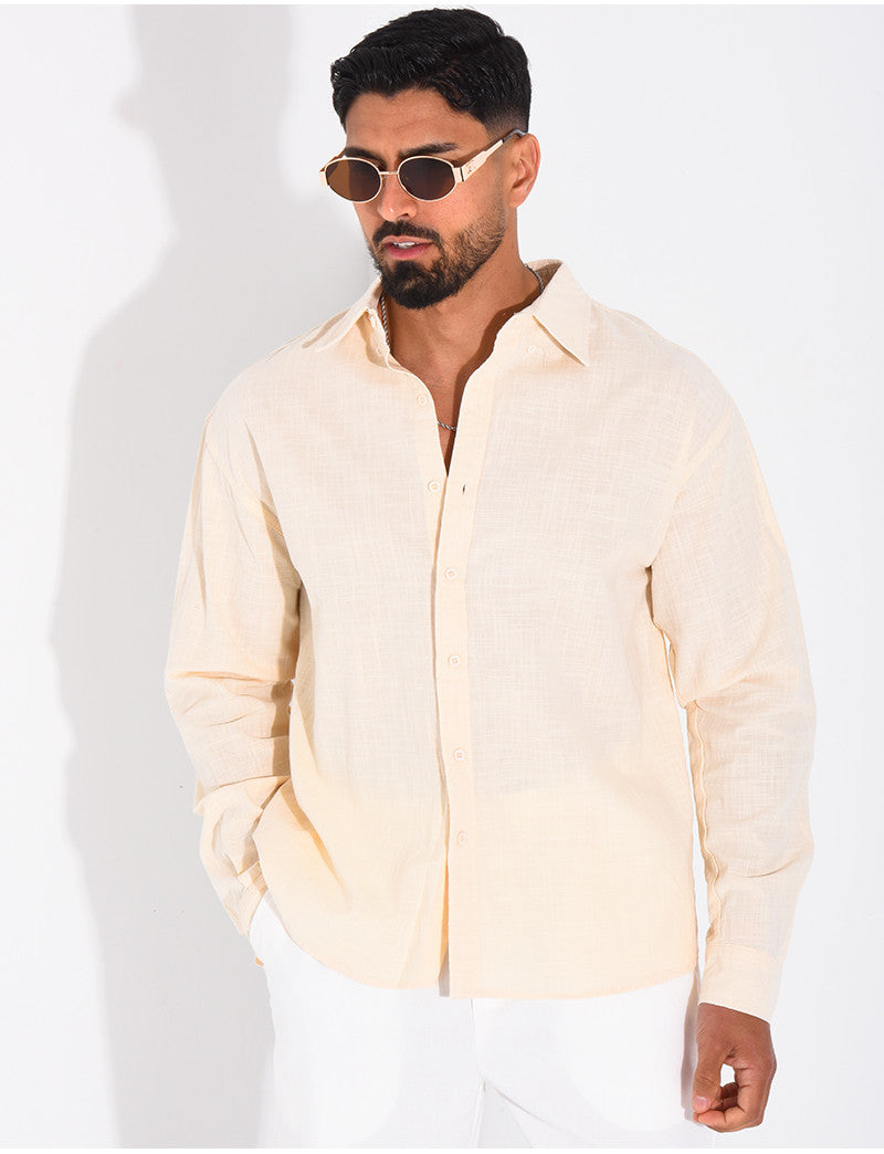 Chemise manches longues en lin