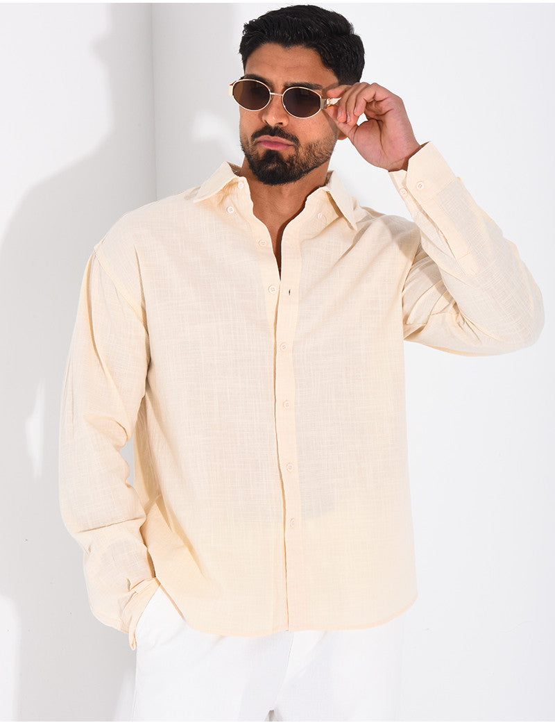 Chemise manches longues en lin