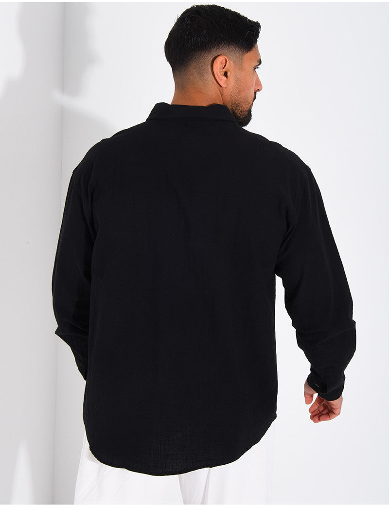 Chemise manches longues en lin