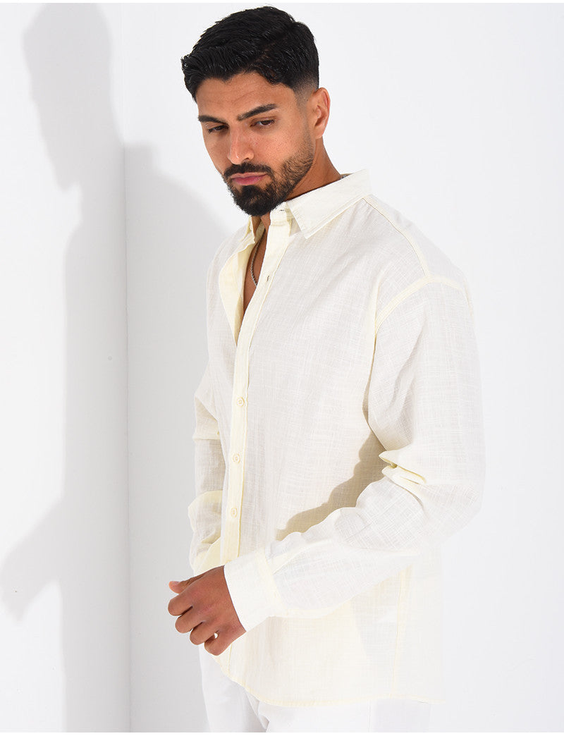Chemise manches longues en lin