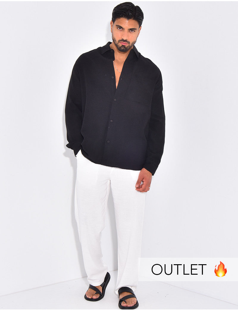 Chemise manches longues en lin