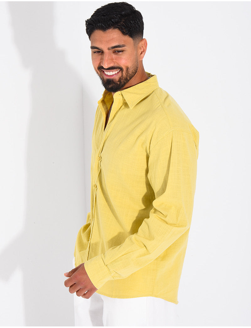 Chemise manches longues en lin