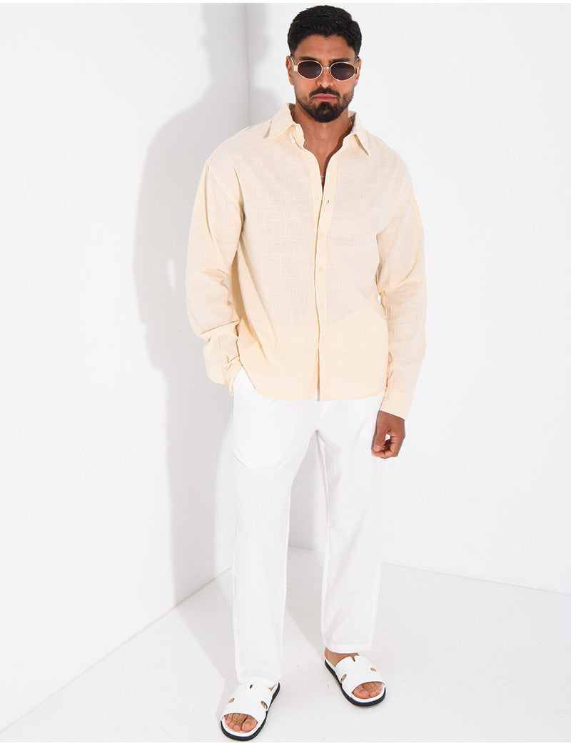 Chemise manches longues en lin