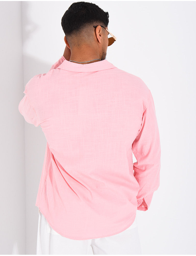 Chemise manches longues en lin