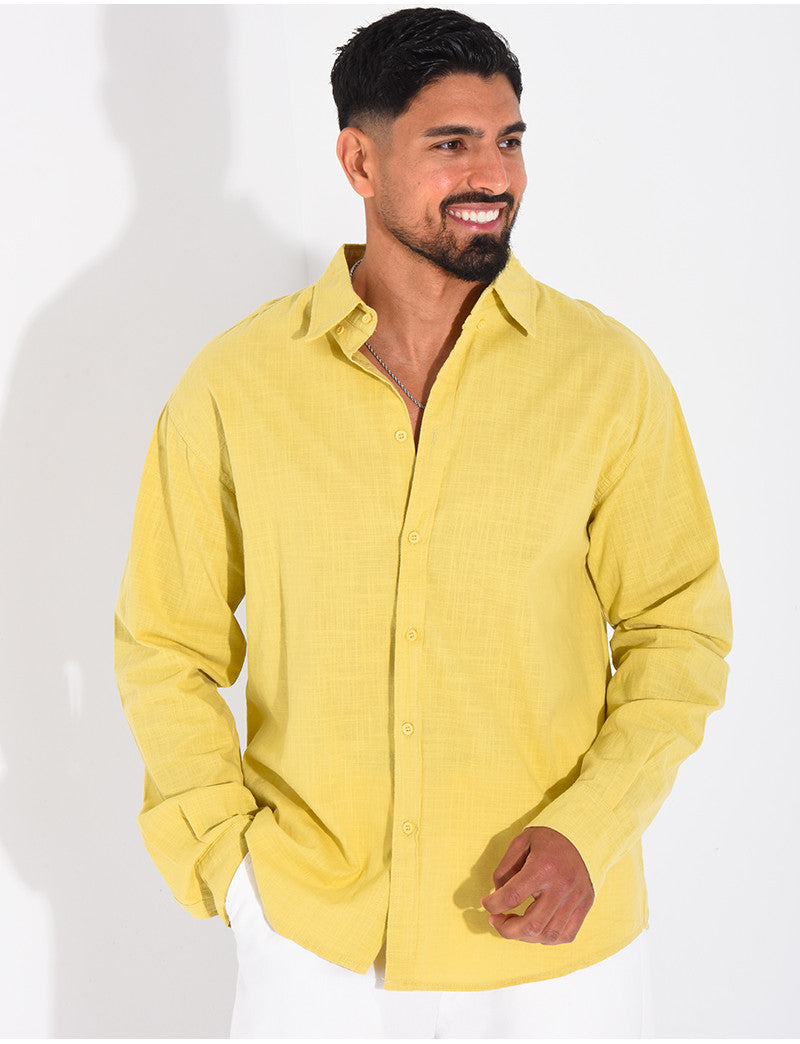 Chemise manches longues en lin