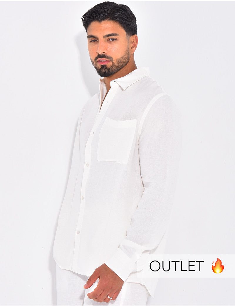 Chemise manches longues en lin