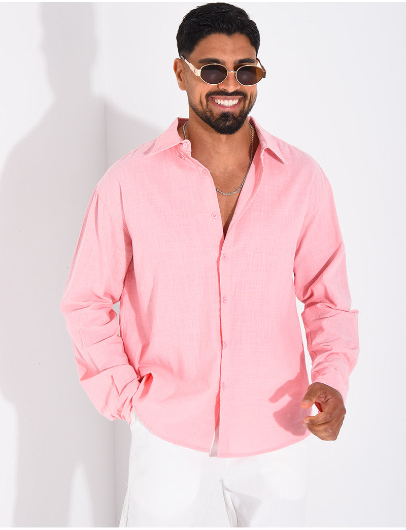 Chemise manches longues en lin