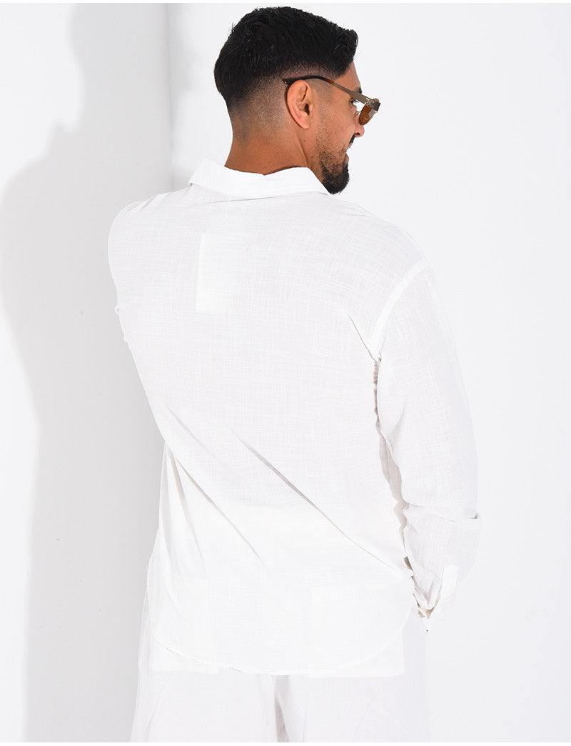Chemise manches longues en lin