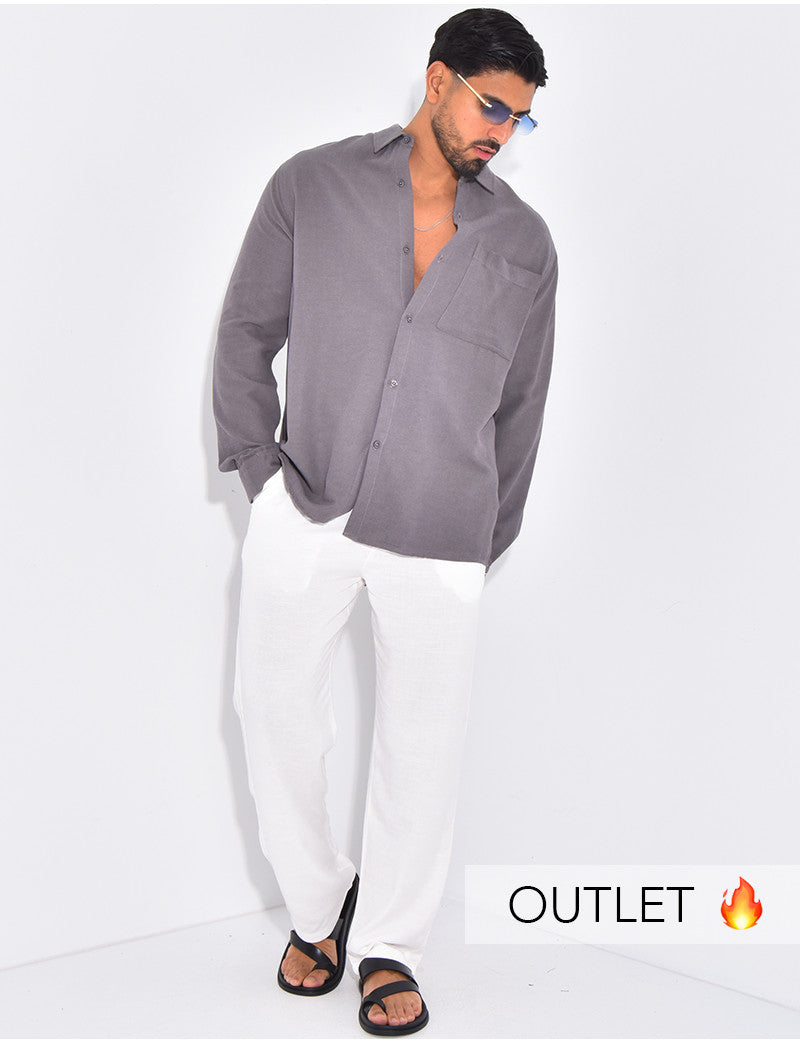 Chemise manches longues en lin