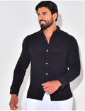 Chemise manches longues nid d'abeille